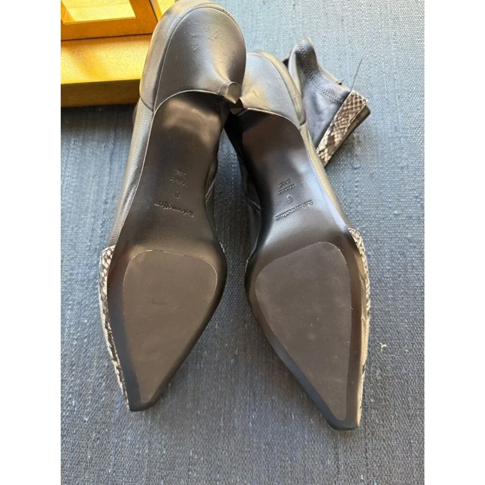 Reformation Robbie Ankle Boot Snake Stretch Size 8